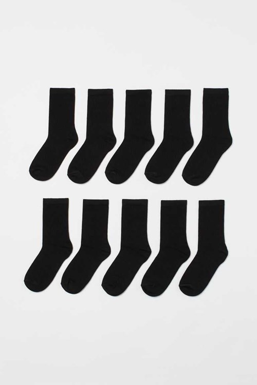 H&M 10-pack Women's Socks Black | SGZUYKJ-75