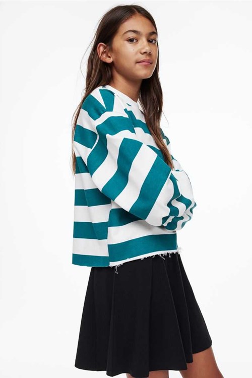 H&M 2-piece Set Kids' Clothing Dark Turquoise/Striped | TWCZUPI-41
