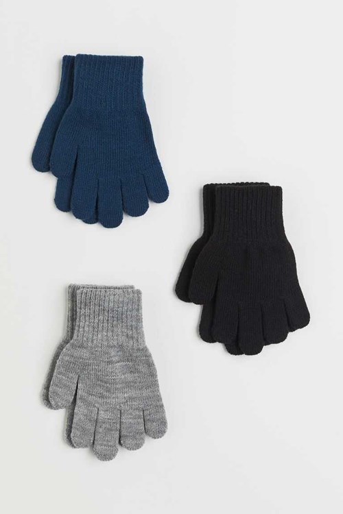 H&M 3-pack Gloves Kids' Accessories Black | AWORIXF-20