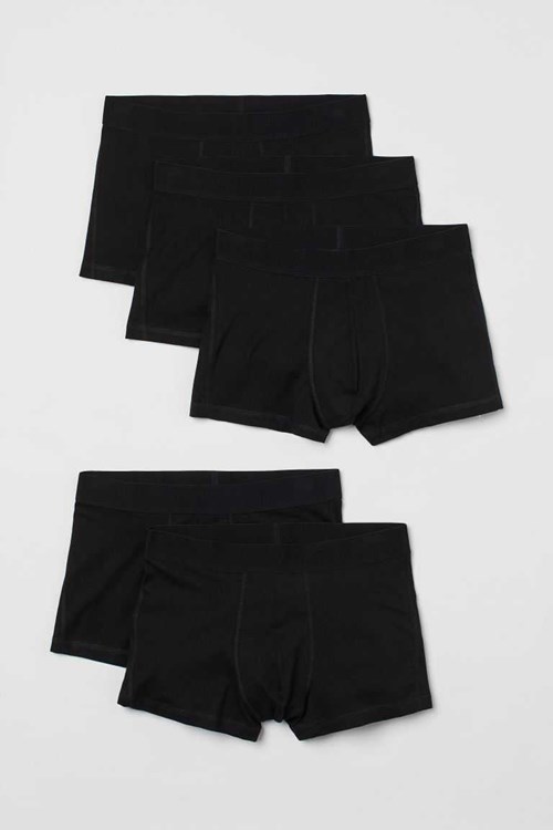 H&M 5-pack Short Boxer Shorts Men's Underwear Black | UZWMXIP-05