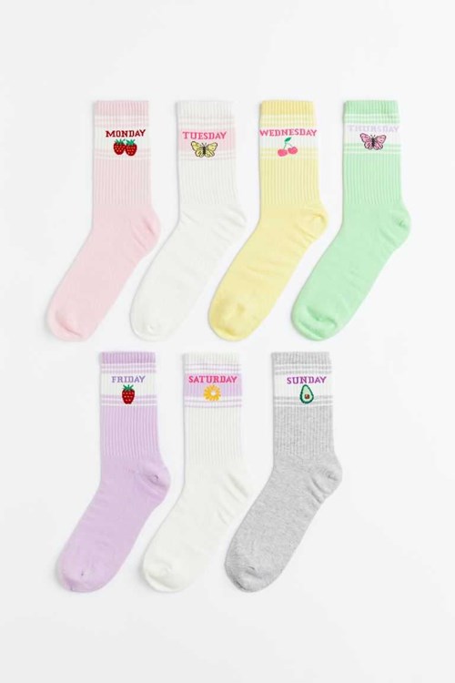 H&M 7-pack Socks Kids' Clothing Pink/Swirls | DHPMJEX-82