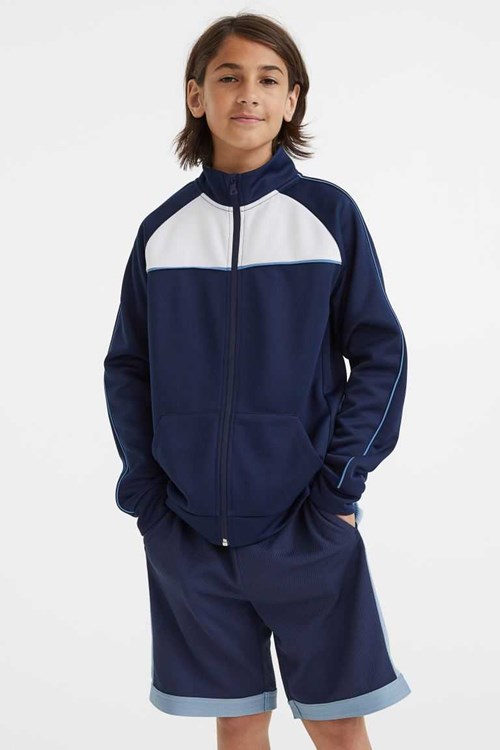 H&M Basketball Shorts Kids' Activewear Blue/color-block | GQDEOMP-94