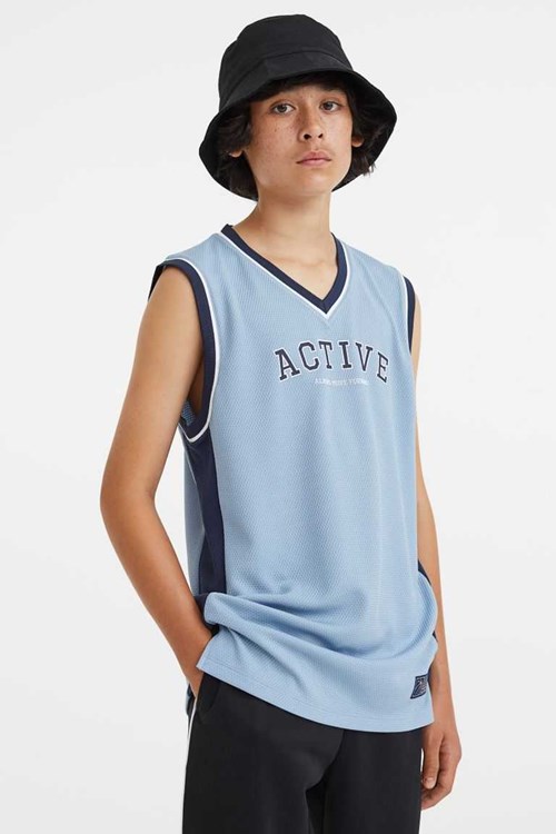H&M Basketball Tanks Tops Kids' Activewear Light Gray/Active | KVODNUC-04