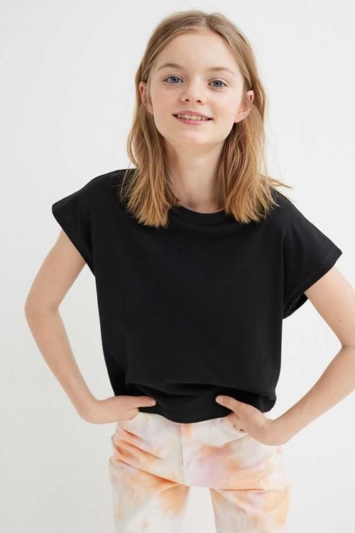 H&M Cotton Jersey Tops Kids' Clothing Light Pink | AOFVHIB-43