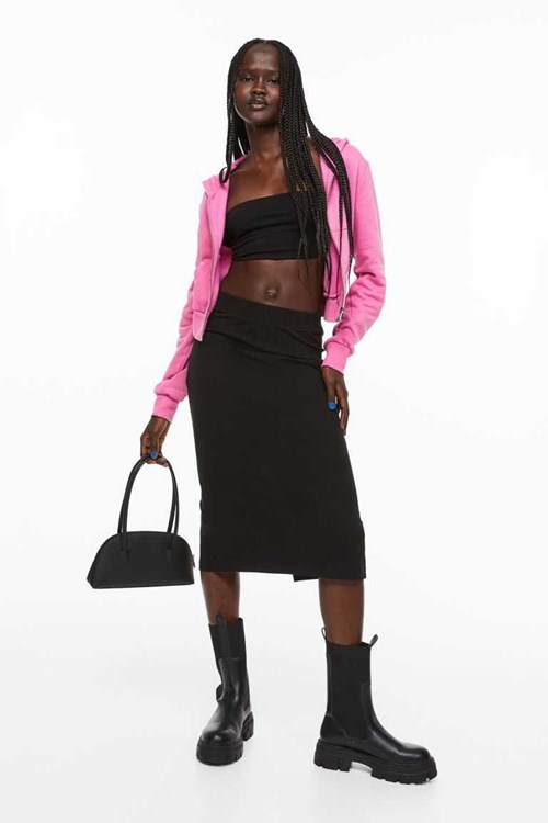 H&M Cotton Pencil Women's Skirts Pink | APWGQEJ-87