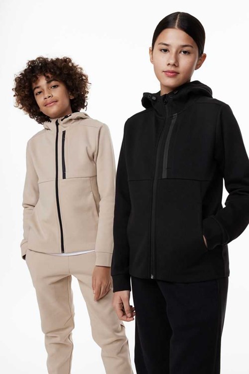 H&M Drymove™ Track Jackets Kids' Activewear Light Gray Melange | ZJQNYGS-83