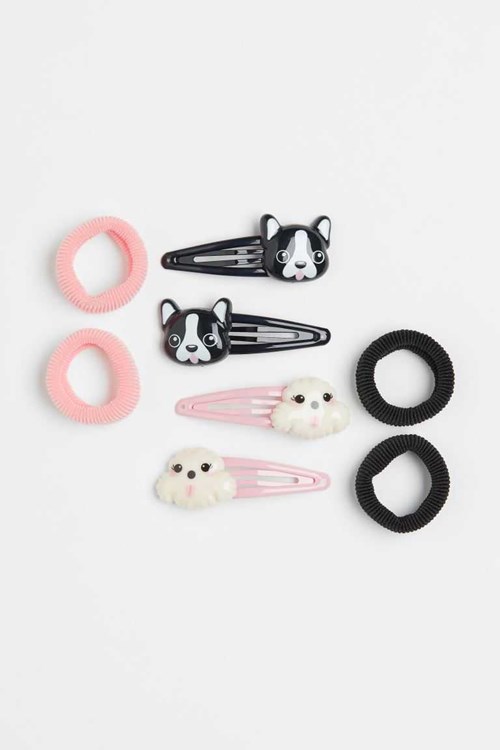 H&M Hair Elastics and Clips Kids' Accessories Powder Pink/Dogs | CGJQPDU-58