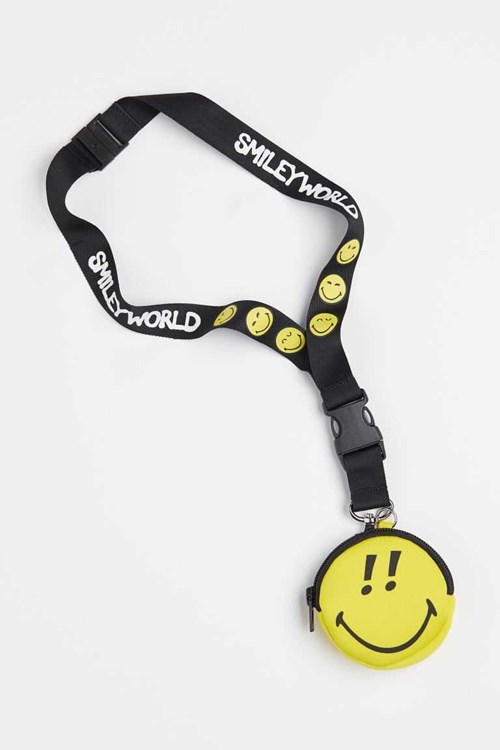 H&M Key Lanyard and Pouch Kids' Accessories Black/Smileyworld | APYTFZW-97