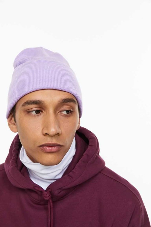 H&M Knit Men's Hat Purple | QJHGWMR-87