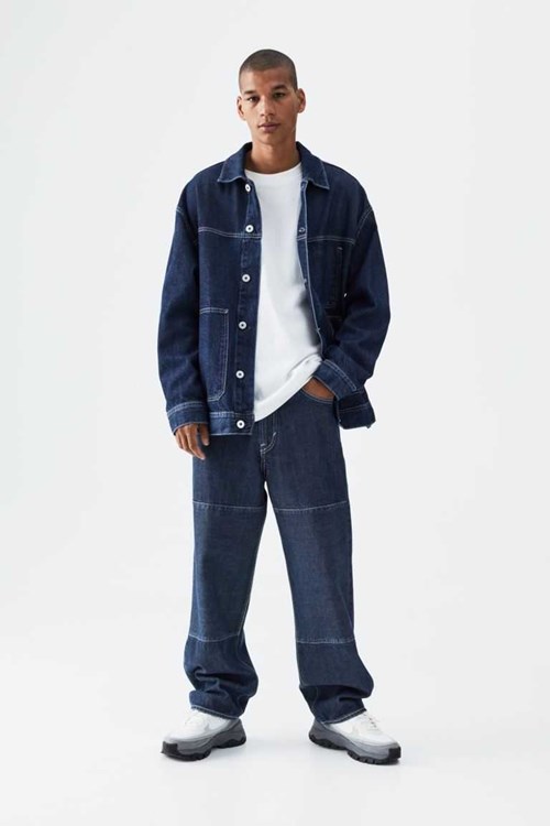 H&M Loose Men's Jeans Denim Blue | VJCXOSH-86