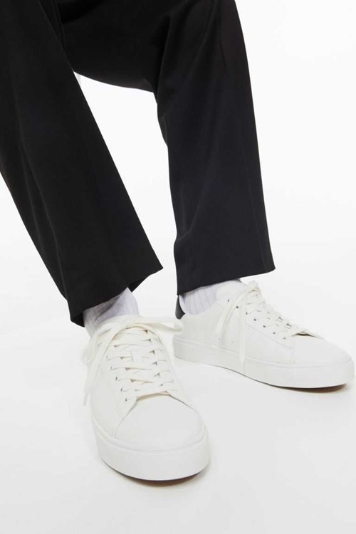 H&M Men's Sneakers White/Black | WRUXNYG-80