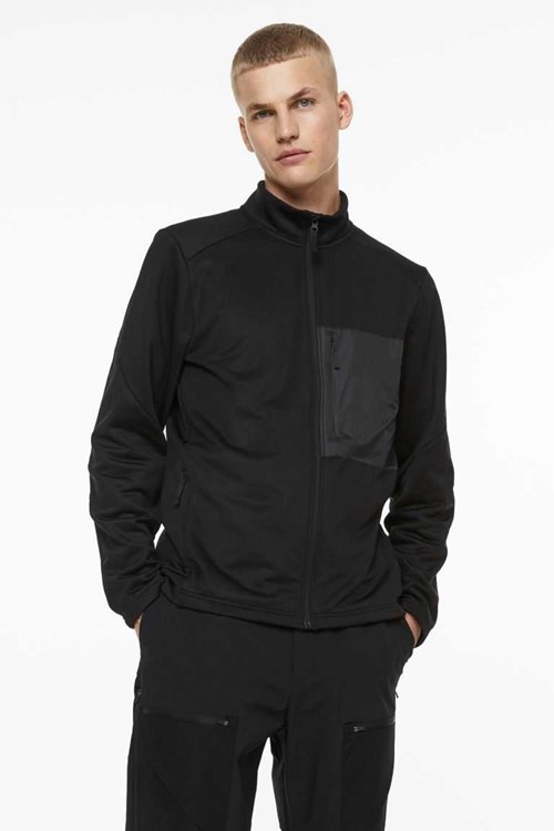 H&M Mid Layer Jackets Men's Sportswear Black | UEDLCMJ-89