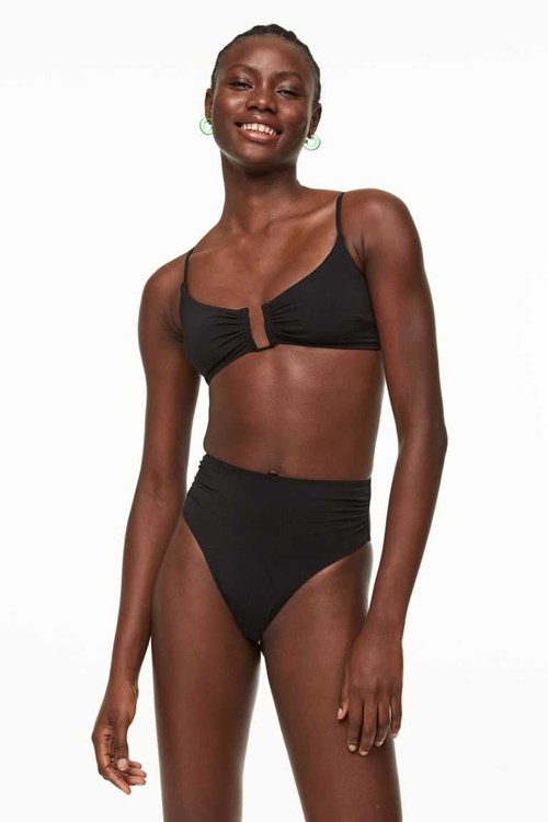 H&M Padded Bikini Tops Women's Beachwear Light Turquoise/Glittery | DUEKRTM-32