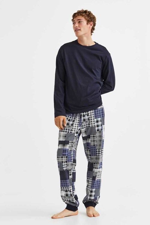 H&M Pajamas Men's Sleepwear & Loungewear White/Dark Gray | ROQVYHD-52