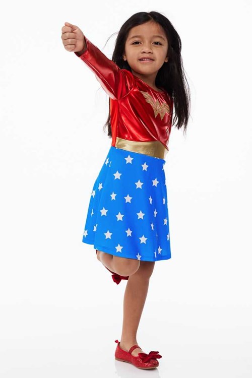 H&M Print-motif Costume Dress Kids' Costumes Red/Wonder Woman | QYDFHLN-53