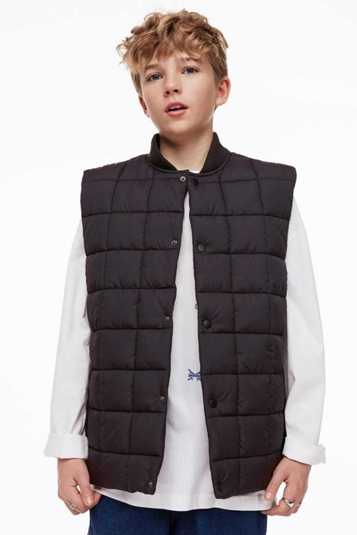H&M Quilted Vest Kids' Outerwear Black | BIODFRC-90