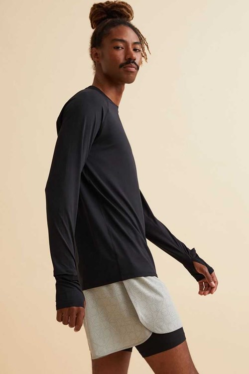 H&M Regular Fit Double-layered Sports Shorts Men's Sport Clothing Light Gray | XNPQBUH-72