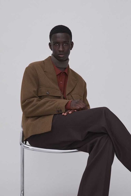 H&M Regular Fit Felted Men's Jackets Dark Brown | BVTHLEI-26