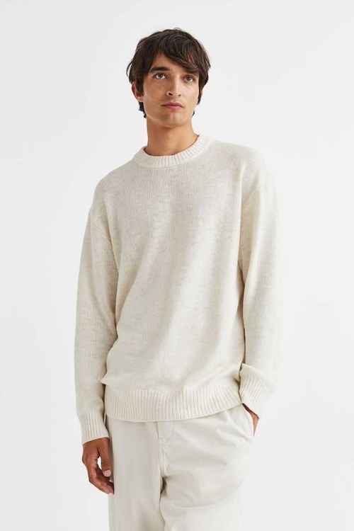 H&M Relaxed Fit Men's Sweaters Brown Melange | BKRCHIT-82