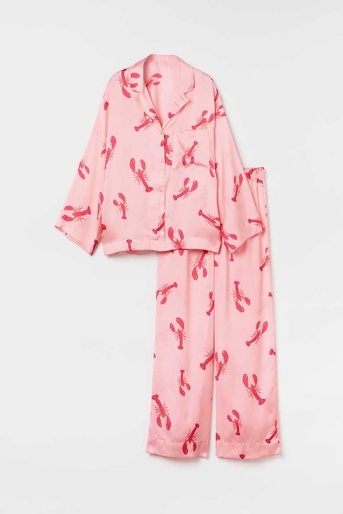 H&M Satin Pajamas Women's Sleepwear & Loungewear Black | PWTRBUC-52