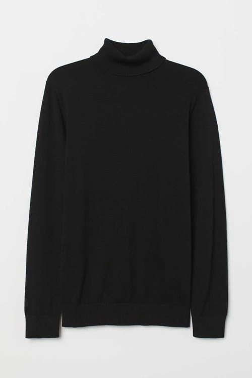 H&M Slim Fit Fine-knit Turtleneck Men's Sweaters Brown Melange | TWPNIMA-85