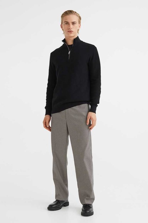 H&M Slim Fit Men's Sweaters Light Gray Melange | QBZDAGP-58