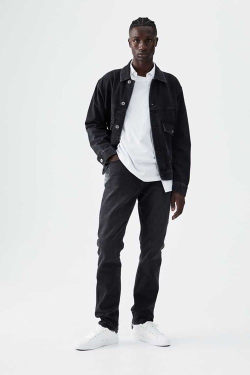 H&M Slim Men's Jeans Black | MBHSNRK-73