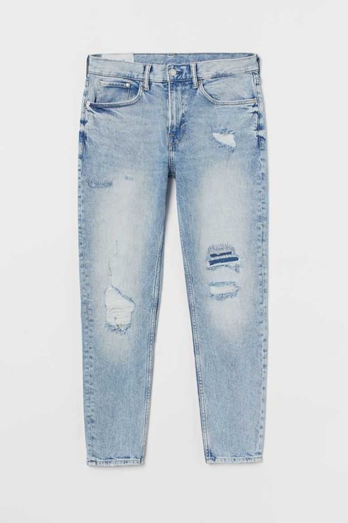 H&M Slim Tapered Men's Jeans Denim Blue | XTVZDPK-12