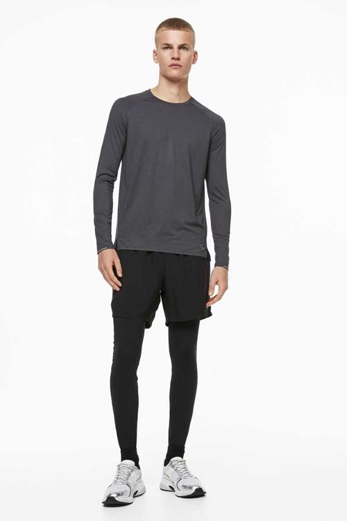 H&M Sports Leggings Men's Sportswear Black | GXDIQWJ-43
