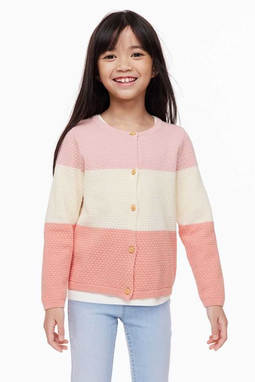 H&M Textured-knit Cotton Cardigan Kids' Clothing Light Green | MYRSEWF-64