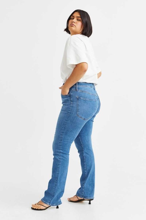 H&M True To You Bootcut High Jeans Women's Plus Sizes Black | QJKYLDU-25