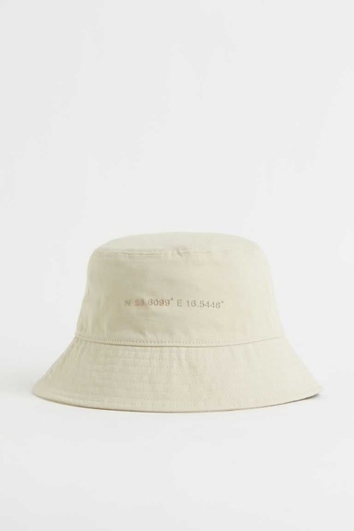 H&M Twill Bucket Men's Hat Cream | TGNLKZM-16