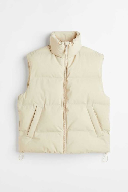 H&M Water-repellent Puffer Vest Men's Jackets Light Gray | BGNQAMO-29
