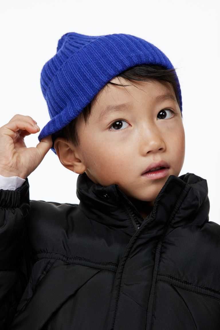 H&M 2-pack Rib-knit Hats Kids\' Accessories Black/Cobalt Blue | VKHNZCW-64
