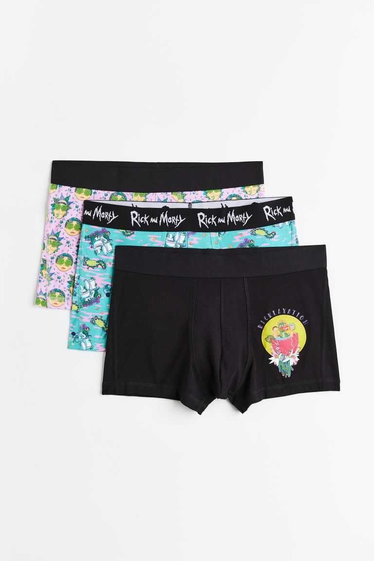H&M 3-pack Cotton Boxer Shorts Men's Underwear Light Pink/Mtv | ROJKYIF-87