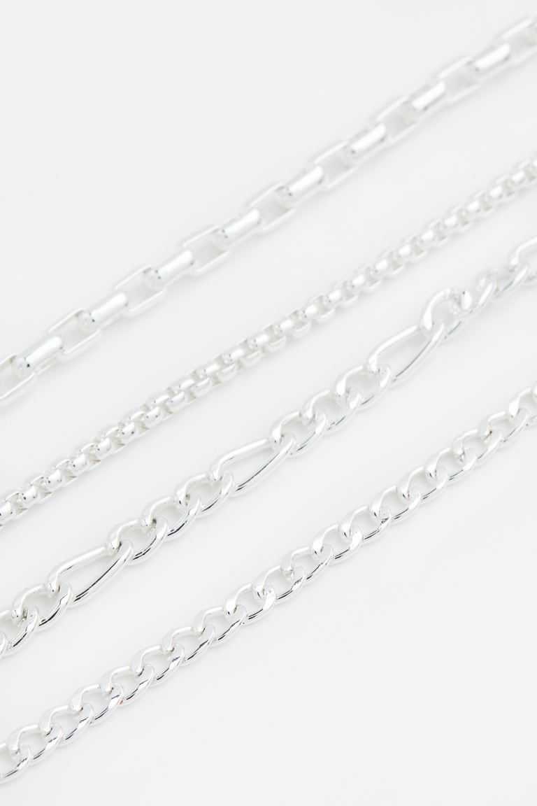 H&M 4-pack Men's Bracelets Silver-colored | LETRHDP-63