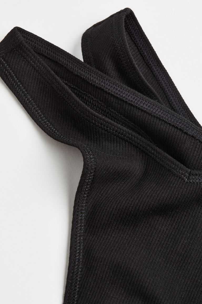 H&M 5-pack Ribbed Thong Briefs Women's Basics Dark Brown/Beige/White | NVPRYUO-06
