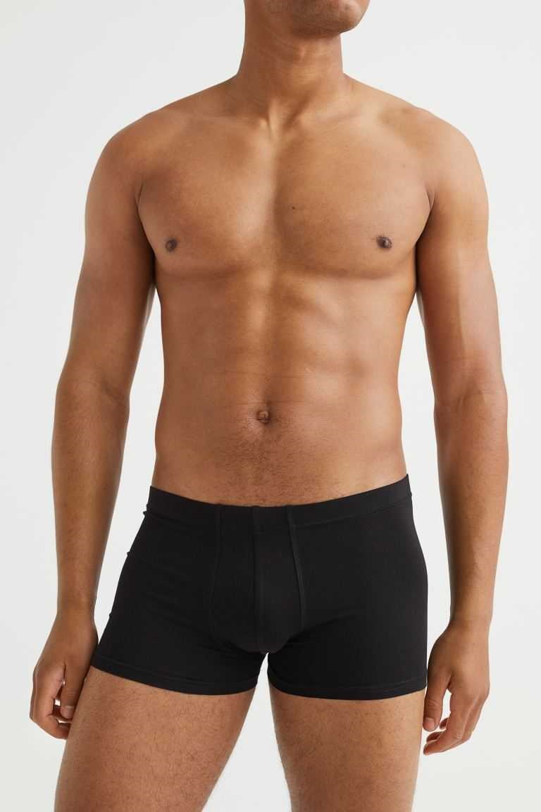 H&M 6-pack Short Cotton Boxer Shorts Men's Underwear Black | FYVUZRN-51