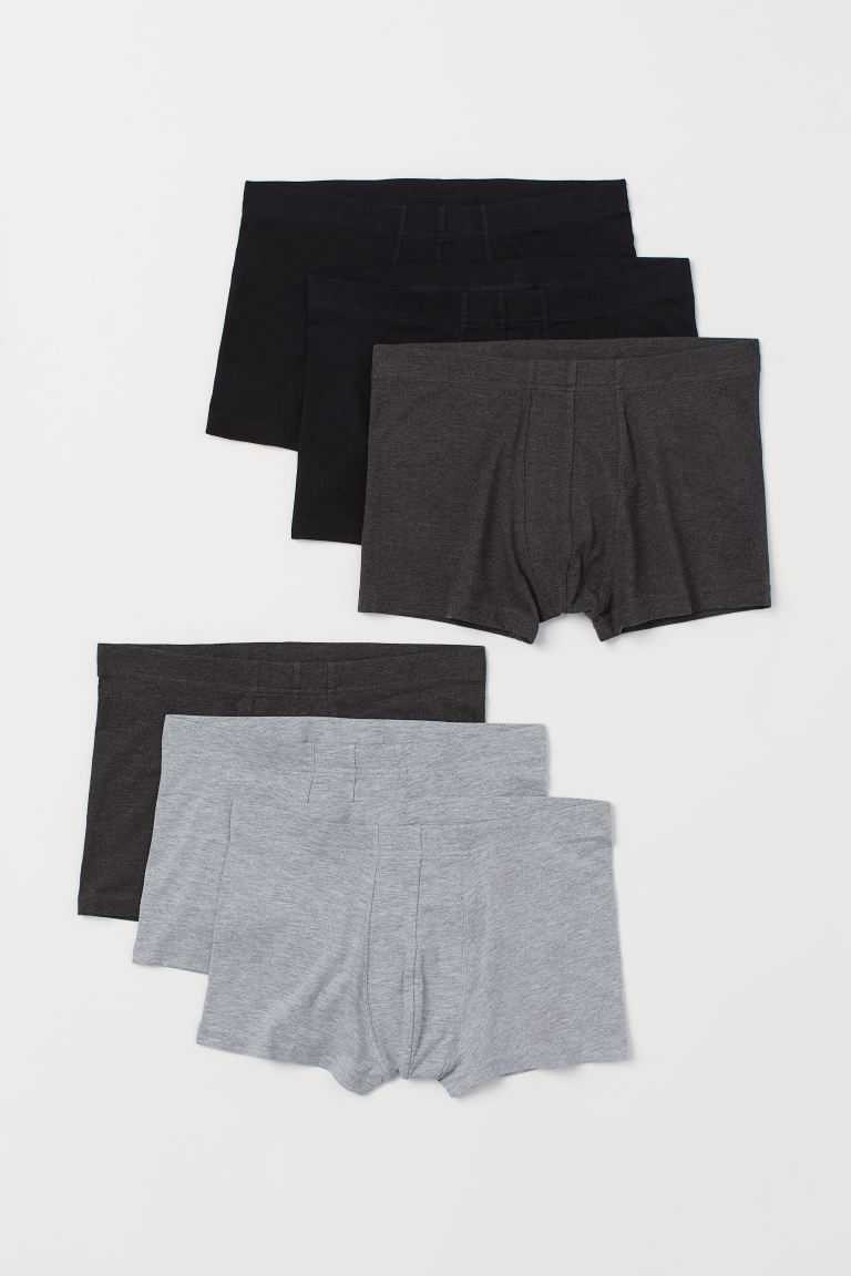 H&M 6-pack Short Cotton Boxer Shorts Men\'s Underwear Black | FYVUZRN-51