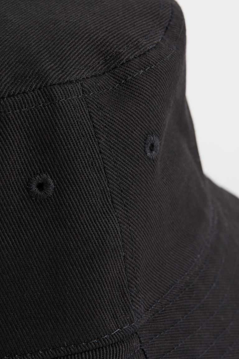 H&M Cotton Twill Bucket Men's Hat Black | EMFJBSX-68