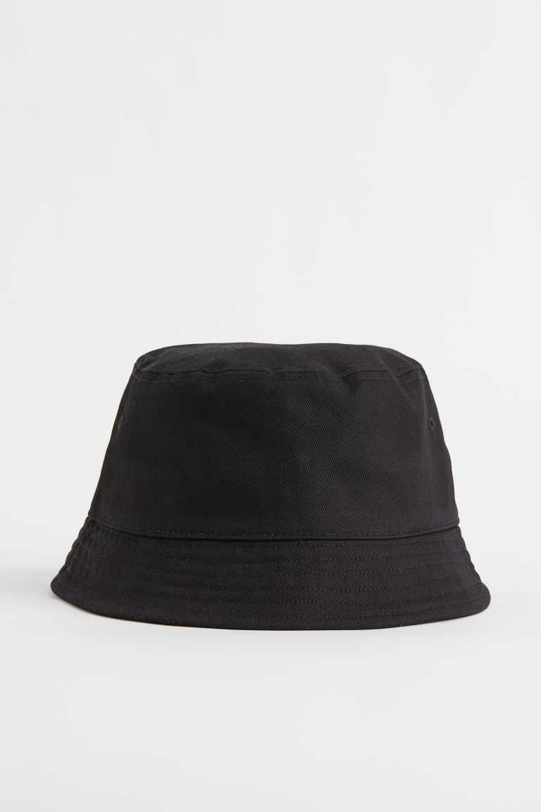 H&M Cotton Twill Bucket Men\'s Hat Black | EMFJBSX-68