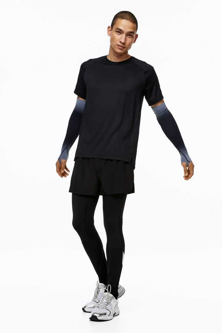 H&M DryMove™ Running Men's Sleeves Black | EFAQIKJ-04