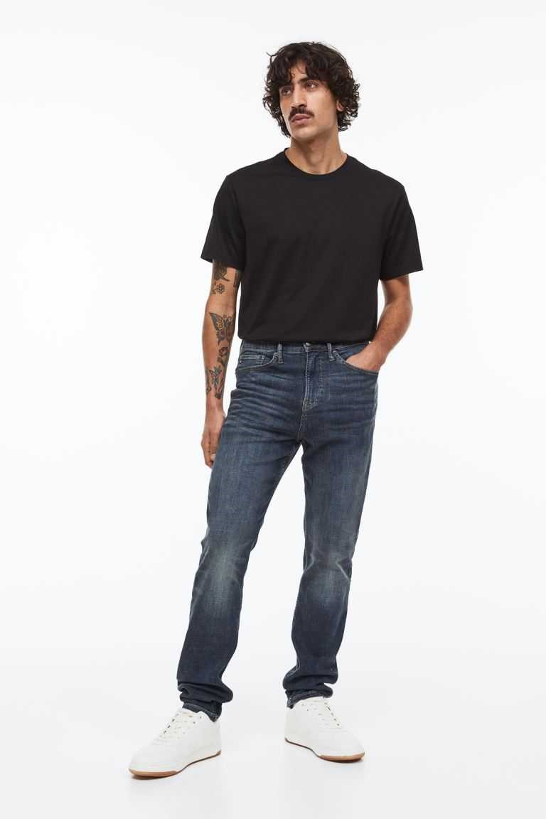 H&M Freefit® Slim Men\'s Jeans Dark denim blue | XYOFVSW-14