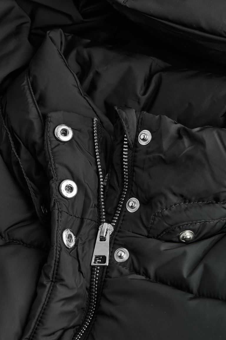H&M Hooded Puffer Coat Kids' Outerwear Dark Blue | STXIGDU-07