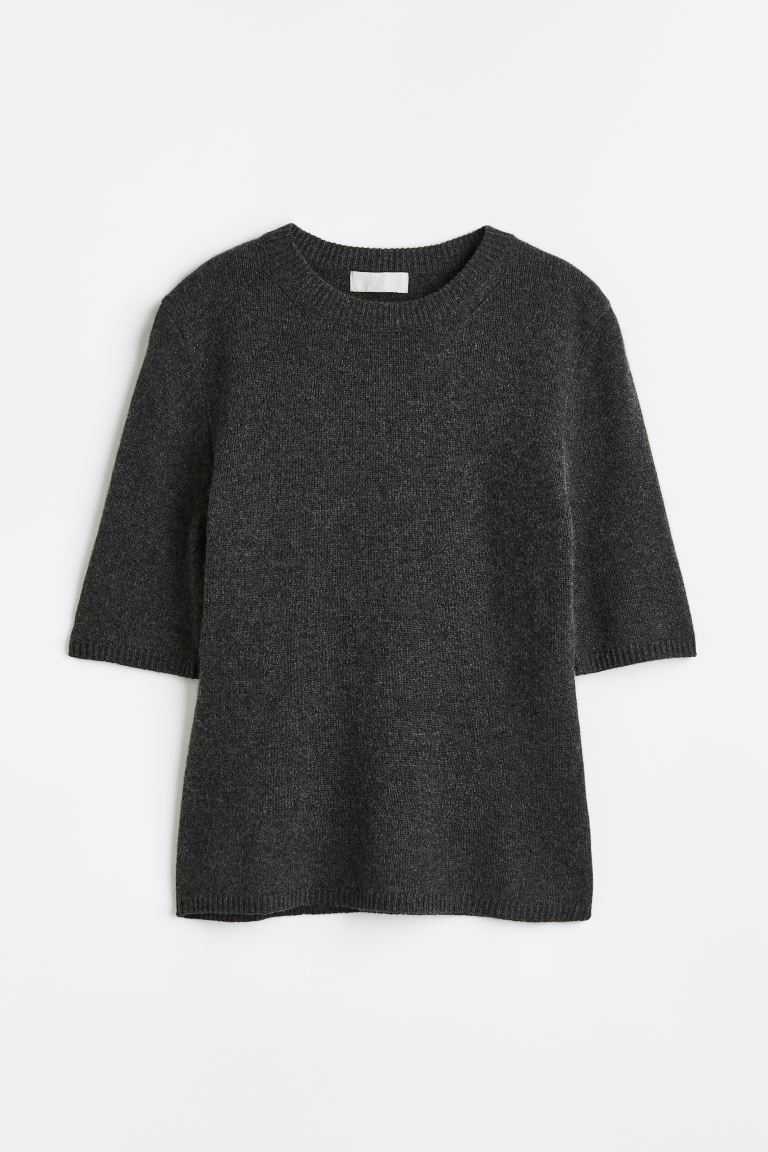 H&M Knit Cashmere Women\'s Tops Dark Gray | VLQWMNF-26