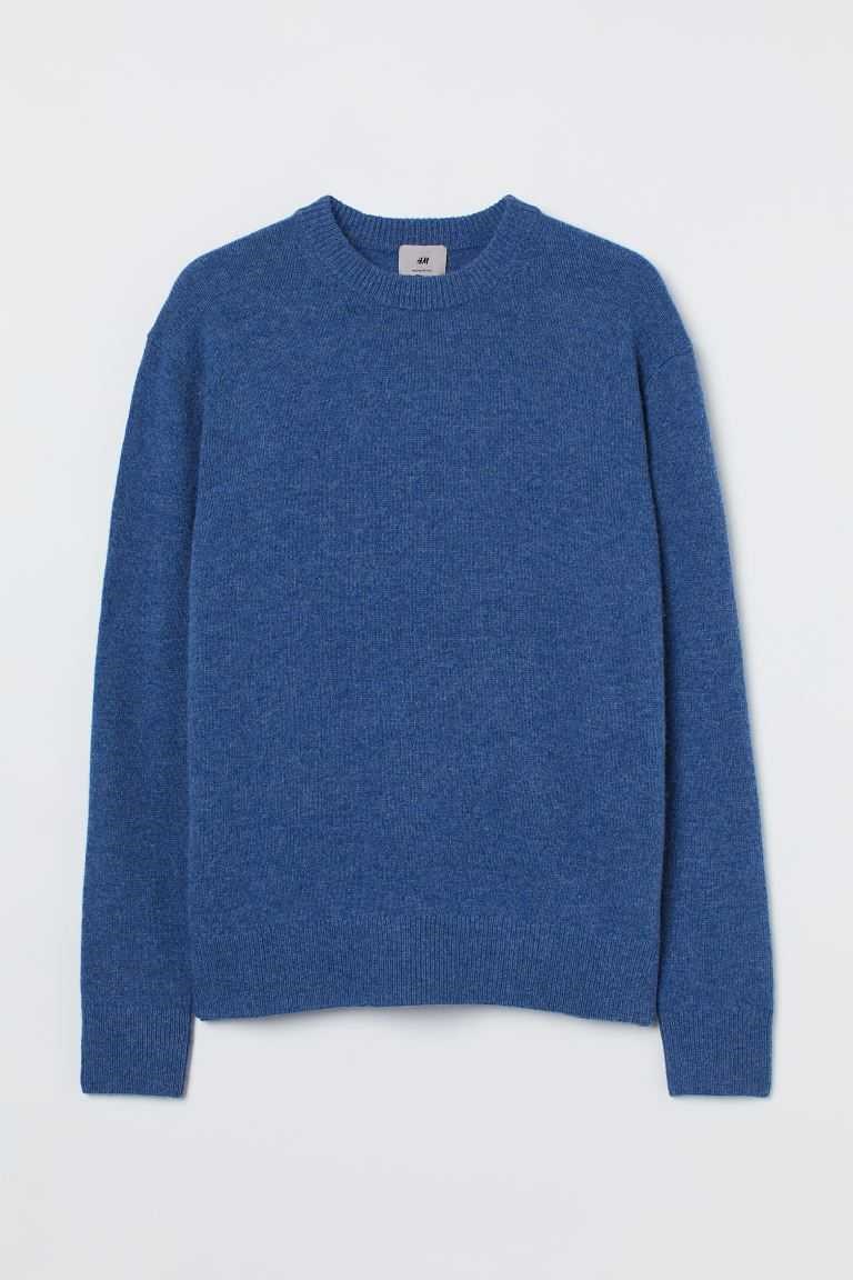 H&M Knit Wool Men's Sweaters Dark Gray Melange | KCYJXBA-76