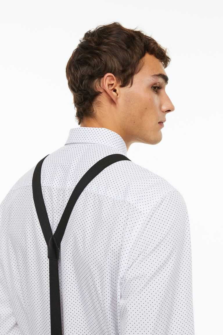 H&M Men's Suspenders Black | ASMQKUV-09