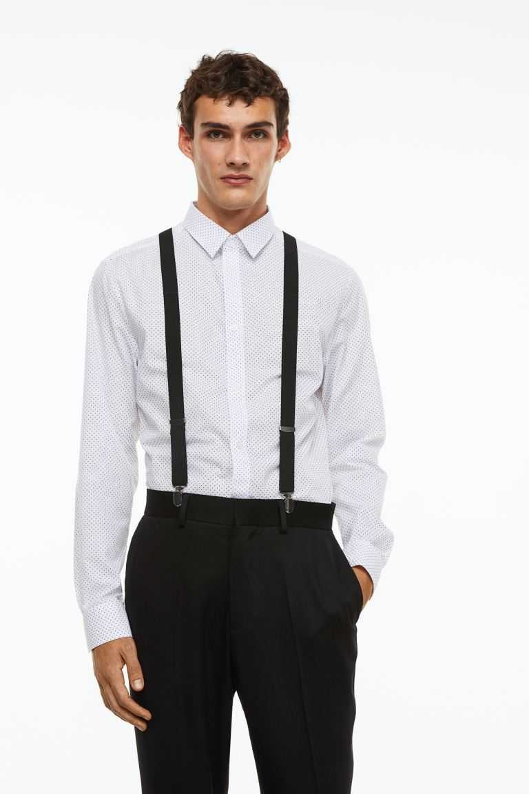 H&M Men\'s Suspenders Black | ASMQKUV-09