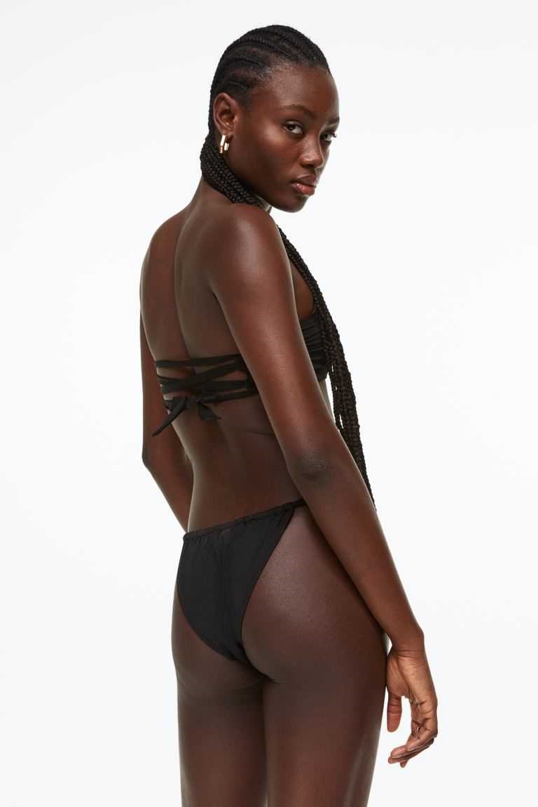 H&M Padded Bandeau Bikini Tops Women's Beachwear Turquoise/Patterned | OILEFQU-72