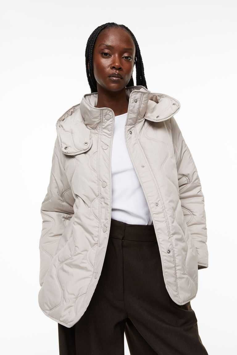 H&M Quilted Women\'s Jackets Light Greige | UCINGXY-07